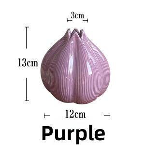 Elegant Garlic Shaped Ceramic Flower Vase