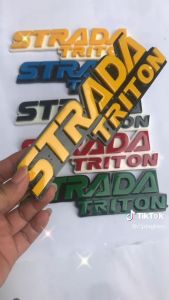 EMBLEM MOBIL STRADA TRITON EKSTERIOR MOBIL VARIASI TIMBUL 3D BAHAN FIBERGLASS