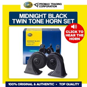 HELLA Midnight Black Twin Tone Horn Set - 100% Authentic / Original