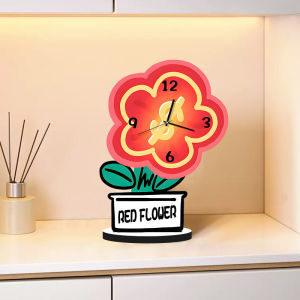 Creative Silent Wooden Table Clock Decorative Piece for Living Room High Aesthetic Value Network Famous Small Ornament