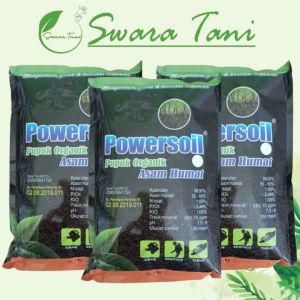 POWERSOIL Pupuk Organik Asam Humat 500 Gram Kemasan Pabrik Pembenah Penyubur Tanah Humic Acid Kemasan Repack 50 & 100 Gram