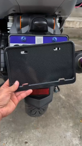 Universal Motorcycle License Plate Frame 23.5X13.5cm Carbon Fiber Mount Holder Number Cover Motorcycle Plate Cover Aluminium Alloy License Plate Covers