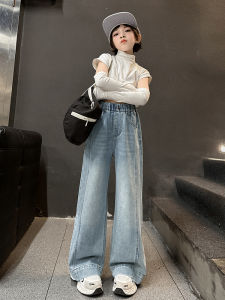 AINAO | Quần Jeans Nữ Trẻ Em Phong Cách Thẳng/Rộng Ống
