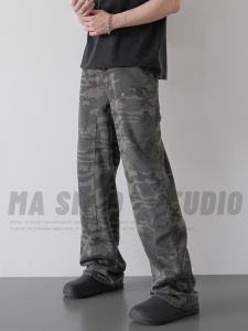 CityBOY Trendy Camouflage Straight Leg Loose Mens Classic Casual Workwear Long Jeans Cotton 100% Spring Loose Fit Jeans