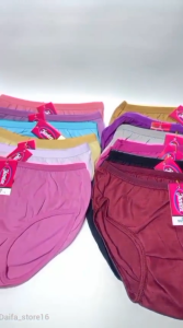 12 6 & 3 pcs celana dalam wanita polos jiantex bahan katun cd wanita ukuran M - XXXL /4L