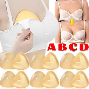 ชุดชั้นในเหนียวกาวสองหน้ามองไม่เห็นมองไม่เห็น Nserts ดันแผ่นยกพื้นเต้านมฟองน้ำหนาชุดว่ายน้ำสตรีที่เพิ่มถ้วยบิกินี่