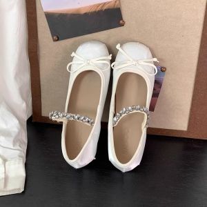 Invisible Heightening Ballet Flats Womens Fashion Outerwear Silk Slip-On Shoes round Toe mid Heel Rubber Outsole Daily Wear