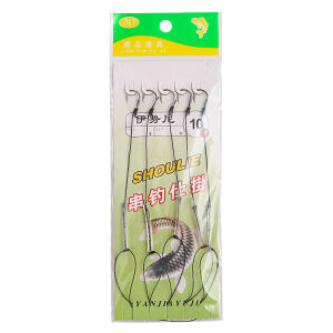 YUCONG String Hooks 3#-13# High Carbon Steel Fishing Hook Rigs Swivel Single Fishhook Combin 5 Haken Barbed Sharp hameçons Pesca