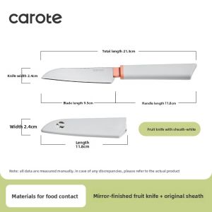 CAROTE | Portable Stainless Steel Fruit Knife with Cover
