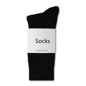 Y2k /năm 2000 Phong Cách Châu Âu Cao Đến Bắp Chân Cotton Vải Bông Tất Dây Dày Trắng Nữ Tất Phong Cách Hàn Quốc Jk Retro Tất Cho Mùa Thu Và Mùa Đông