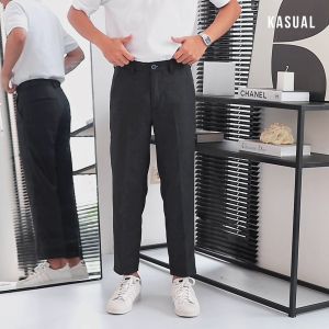Kasual Celana Dark Grey Ankle Classic Pants