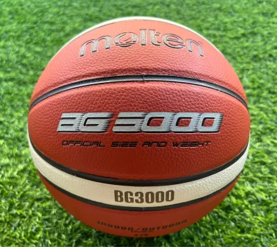 บาสเกตบอล /Basketball Molten B6G3000 เบอร์ 6 หนัง PVC สีส้ม ผิวเป็นปุ่มจับกระชับมือ (ของแท้ 100%) ฟรีตาข่ายใส่บอล +เข็มเติมลม