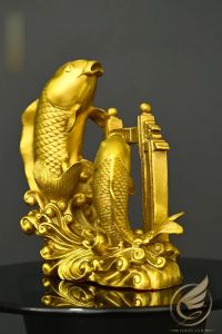 Tượng Cá Chép Vượt Vũ Môn Decor Phong Thủy Cá Chép Hóa Rồng Bằng Đồng Thau - Đồ Đồng Thuận Tâm