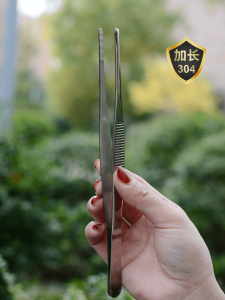 Long Stainless Steel Tweezers Extra Long Plant Propagation Special round Headed Tweezers for Succulent And Flower Gardening