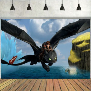 Potdemiel | Cartoon How to Train Your Dragon Birthday Party Decoration Background Balloon Set Cake Topper Baby Shower Kid Gifts Toy Supplies