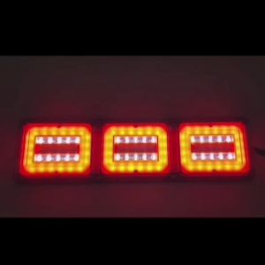 QC.PH 1Pair 24V Trailer Truck Caravan Boat Car Led Rear Stop Tail Light Waterproof Flow Steering Brake Reve