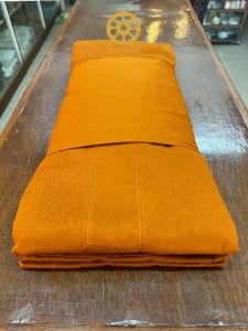 [เกรดพรีเมี่ยม] ผ้าไตรป่านUSA สีแก่นบวร เนื้อนุ่ม เบา เงางาม ตัดเย็บปราณีต