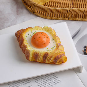 CONUSEA | Stress Relief Toy Slow Rising Squishy Cake Bread Croissant Toast Fried Egg Simulation Food Desk Toys for Kids Adults Hand Relax
