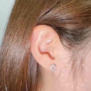 EG10 Korea stainless steel mini helix ear bone nail double head single drill ear stud screwdriver双头单钻耳钉