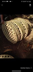 ancak ayam jago motif silang isi 5 ancak