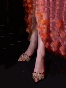 2024 ใหม่ เรียบหรู น้ําเพชรรองเท้าแต่งงานรองเท้าส้นสูงส้นดีดื่ม เดรส ใช้สองทางเจ้าสาว ชุดราตรี สำหรับงานกลางคืน ปาร์ตี้ ผู้หญิง รองเท้า