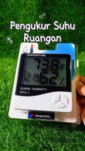 HTC 1 Thermometer Hygrometer Termometer Pengukur Suhu Ruangan Digital Alat Ukur Ruang
