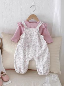 ชุดเดรสผ้าฝ้ายสไตล์เจ้าหญิงสำหรับเด็กผู้หญิง ชุดฤดูใบไม้ร่วงใหม่ ชุดแยกส่วน เสื้อผ้าเด็ก เด็กวัยแรกเกิด เสื้อผ้าเด็ก ชุดเดรส ชุดเด็ก