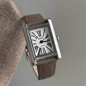 Naidu New Sunflower High-End Design INS Style Womens Retro Elegant Quartz Watch Student Exam Metal Band Square Shape Domestic
