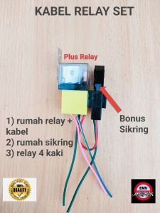 soket kabel relay 4 kaki untuk klakson lampu motor dan mobil