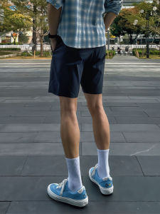 Quick Dry Blue Short Shorts Men Summer Outdoor Thin American Sports Pants Basketball Fitness above Knee mid Pants