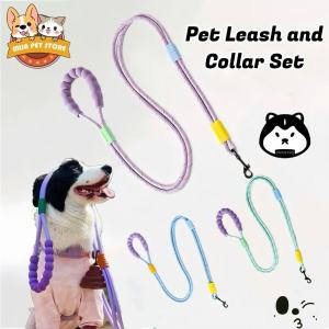 Multi Purpose Pet Dog Leash Set Comfortable Adjustable Rope with Bubble Handle for Outdoor Walks