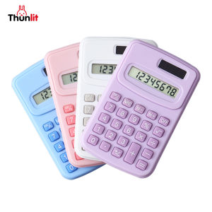 Thunlit Mini Calculator Wholesale 8-digit Cute Small Portable Square Scientific Computer Arithmetic Electronic Calculator School Office Supplies