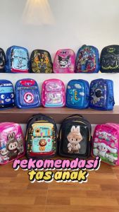 TAS RANSEL ANAK SEKOLAH PEREMPUAN LAKI-LAKI KARAKTER LUCU 3D LED EMBOS TIMBUL SD TK KIDS FASHION