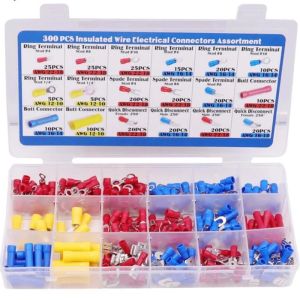 300 CÁI Thiết Bị Đầu Cuối Ép Nguội OT/UT Đầu Nối Dây Hình Tròn Dạng Xẻng Dùng Cho Ô Tô Đầu Nối Ép Cho Dây Điện Áp Thấp