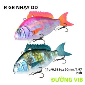 GREENSPIDER Chìm VIB Dụ 50mm 11g Cho Cá Vược Nước Biển & Nước Ngọt Câu Cá Rung Mồi Đại Dương Bãi Biển Câu Cá Sông