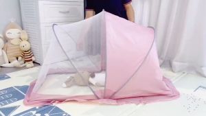 Màn chụp tự bung gấp gọn cho bé - Mùng chụp tự bung chống muỗi cho bé sơ sinh bé lớn an toàn tuyệt đối