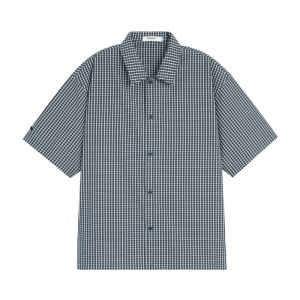 BODYDREAM | Retro Navy Check Short Sleeve Mens Shirt