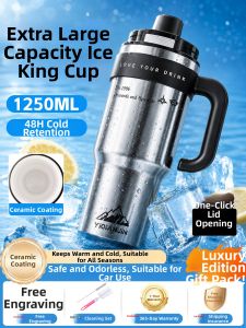 YIQIANJIN | Thermal Insulated Large Tumbler Cup Ceramic Lining
