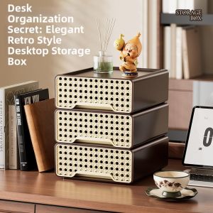 Antique Style Dustproof Drawer Multi-function Storage Box