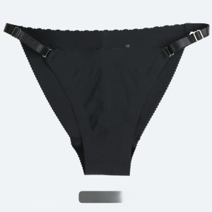 One-Piece Bikini Bottom Womens Low-Waist T-Panties Boost Hip Push up Butt Pad Seamless Cotton Elastic Fiber Underwear