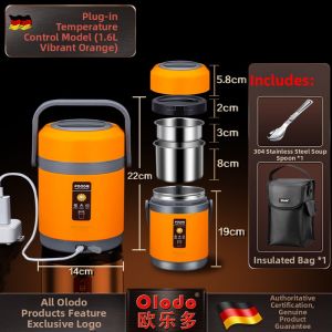 Olodo | Insulated Heatable Stainless 304 Bento Box