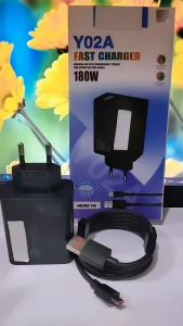 Charger VVO Y02A Fast Charger 180W Full Black Quick Charge 3.0 Support Fast Charging