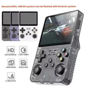 R36S Retro Handheld Video Game Console Linux System 3.5-inch IPS Screen Mini Portable Handheld Video Player 64GB 15000 Games