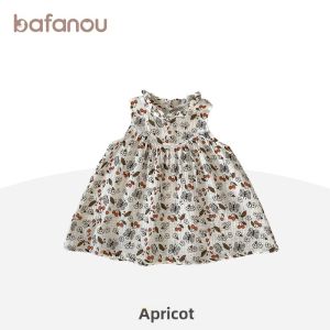 BAFANOU | Summer Korean Style A-line Dress for Girls with Floral Print 1 Year Old