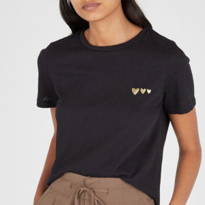 Fresh Cotton Crew Neck Print Loose Short-Sleeved T-shirt