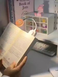 AITHEA Clip-On LED Reading Light 3 Modes Adjustable Eye Protection Book Light Battery Powered Flexible Mini Lamp Study Bedside