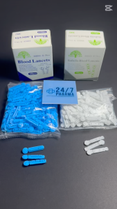 Trees Care Blood Round Lancets 30g lancet glucose Darah Glukosa Bulat Rata tree 28g