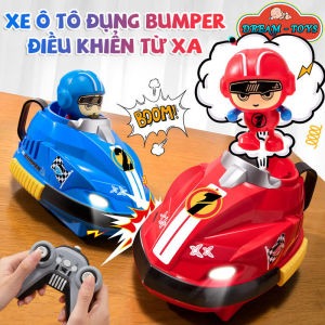 Xe Ô Tô Đụng Bumper Điều Khiển Từ Xa RC Xoay 360° Có Nhạc Và Đèn Dễ Thương Rèn Luyện Phản Xạ Và Tư Duy Cho Bé
