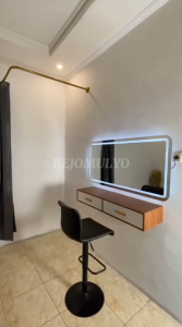 Cermin Tempel Dinding Besar & Kaca Kamar Mandi Toilet: Dekorasi Ruangan Salon dengan Cermin Gantung FREE PACKING KAYU