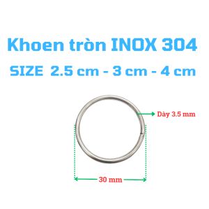 Khoen vòng Inox 304 - phi 25 mm phi 30 mm phi 40 mm